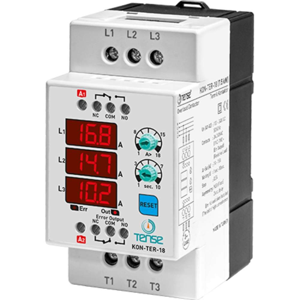 Tense Kon-Ter-18 Dijital Kontaktör Ve Termik Röle 18A 7,5Kw