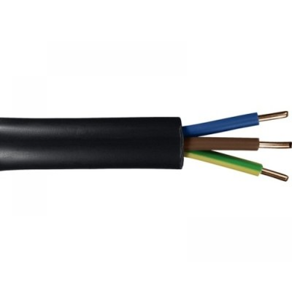 Öznur Kablo 3x2.5 NYY Yeraltı Kablo Siyah Renk Kablo 1 METRE