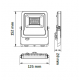 İnoled 20W Yeşil Işık Elegant Led Projektör IP65 5202-04