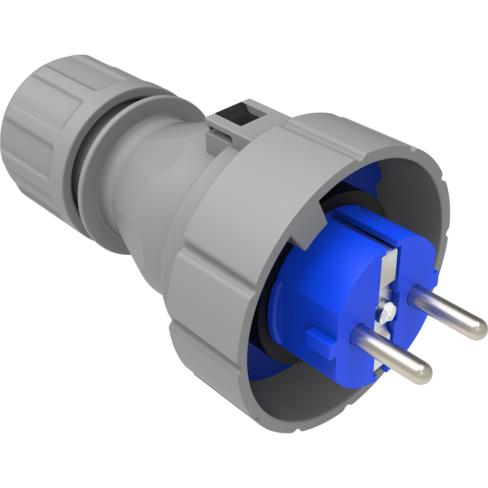 Bemis 1X16A Düz Fiş IP 68 220 Volt BS1-1402-7011