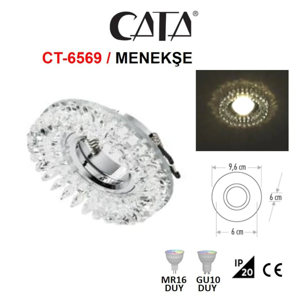 Cata Cam Spot Menekşe Ct-6569