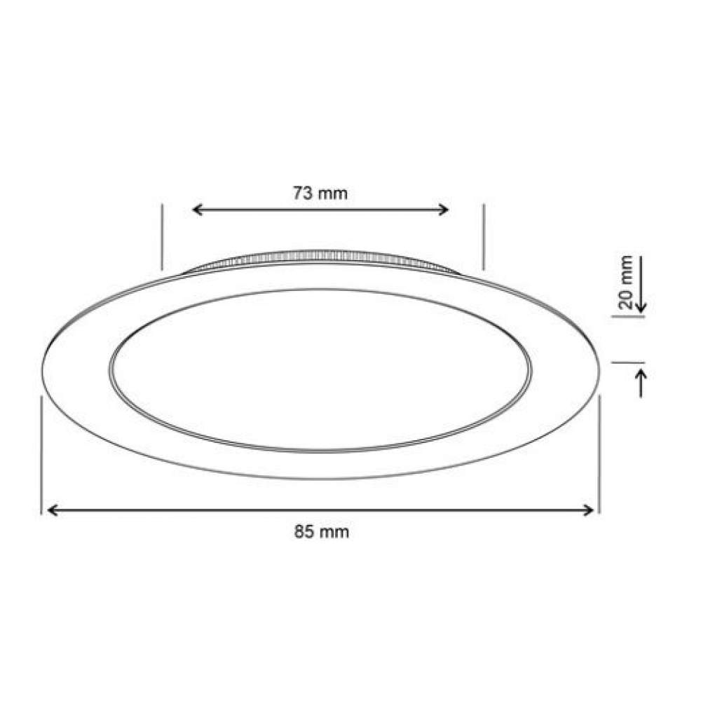 İnoled 3w Beyaz Işık Siyah Kasa Slim Led Panel Yuvarlak 2803-01