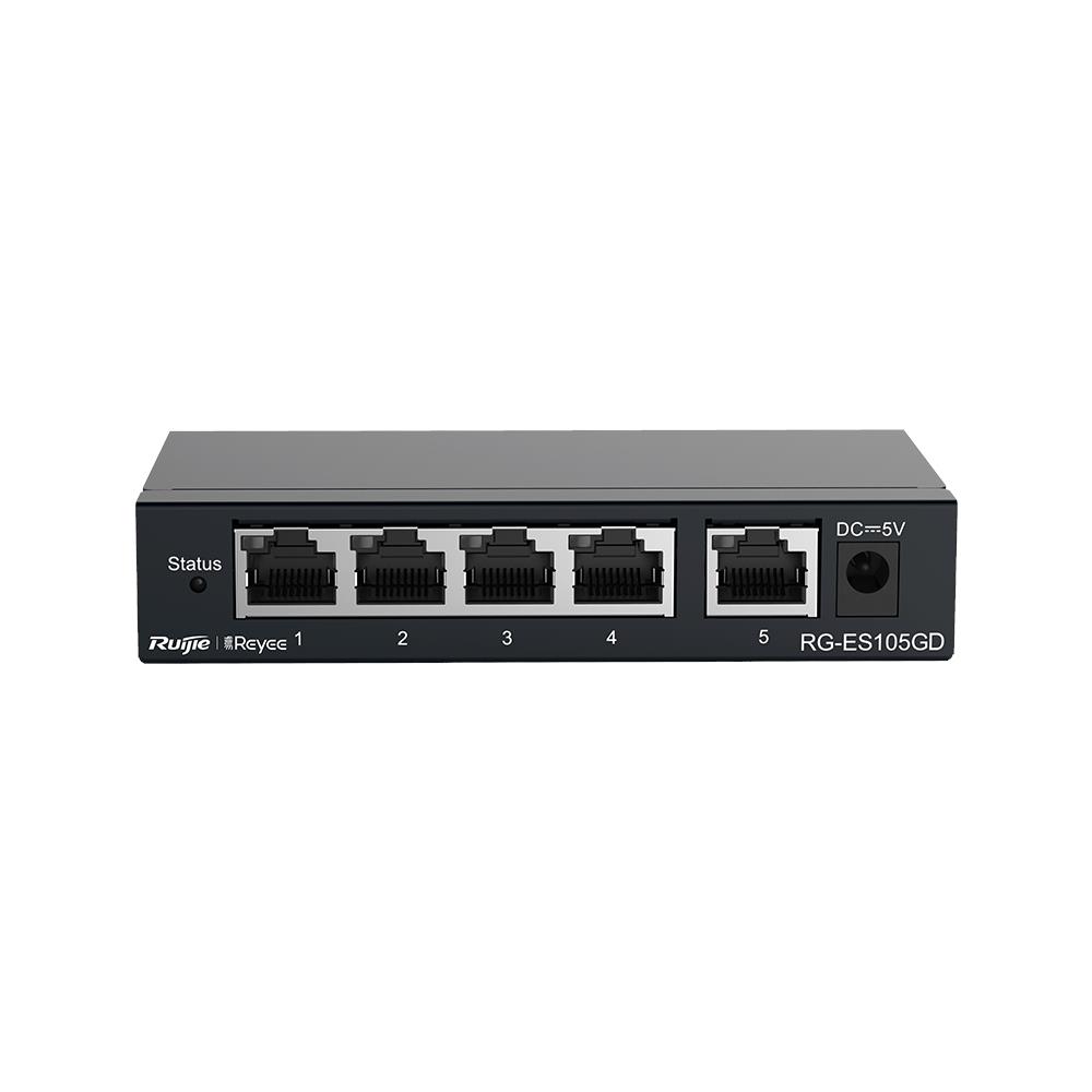 RUIJIE REYEE RG-ES105D 5 PORT 10/100 TAK CALISTIR METAL KASA SWITCH