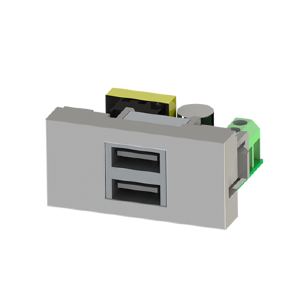 NE-AD 2062-B 45X22,5 ÇİFTLİ USB ŞARJ ADAPTÖRÜ (A/A)