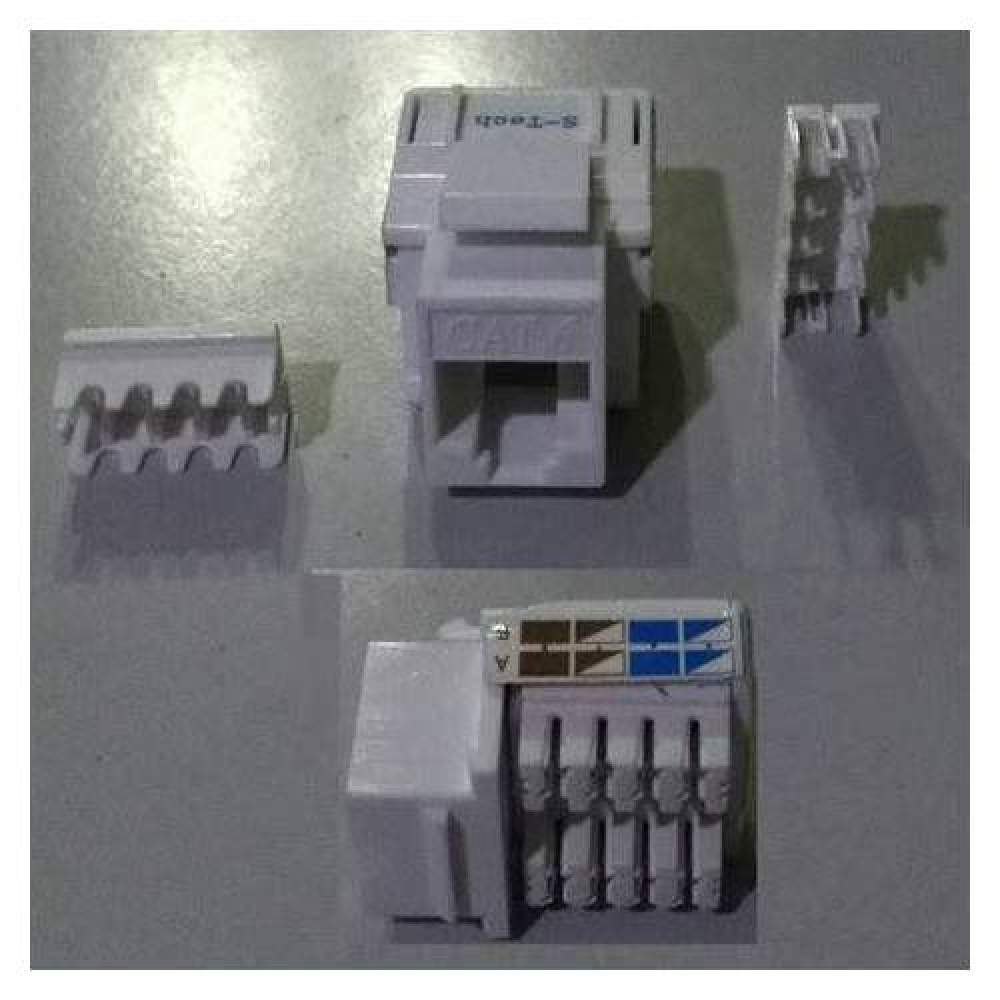 KEYSTONE JACK CAT 6 DATA (RJ45) UTP KONNECTOR/8P-8C -286  - 10212- 2056-