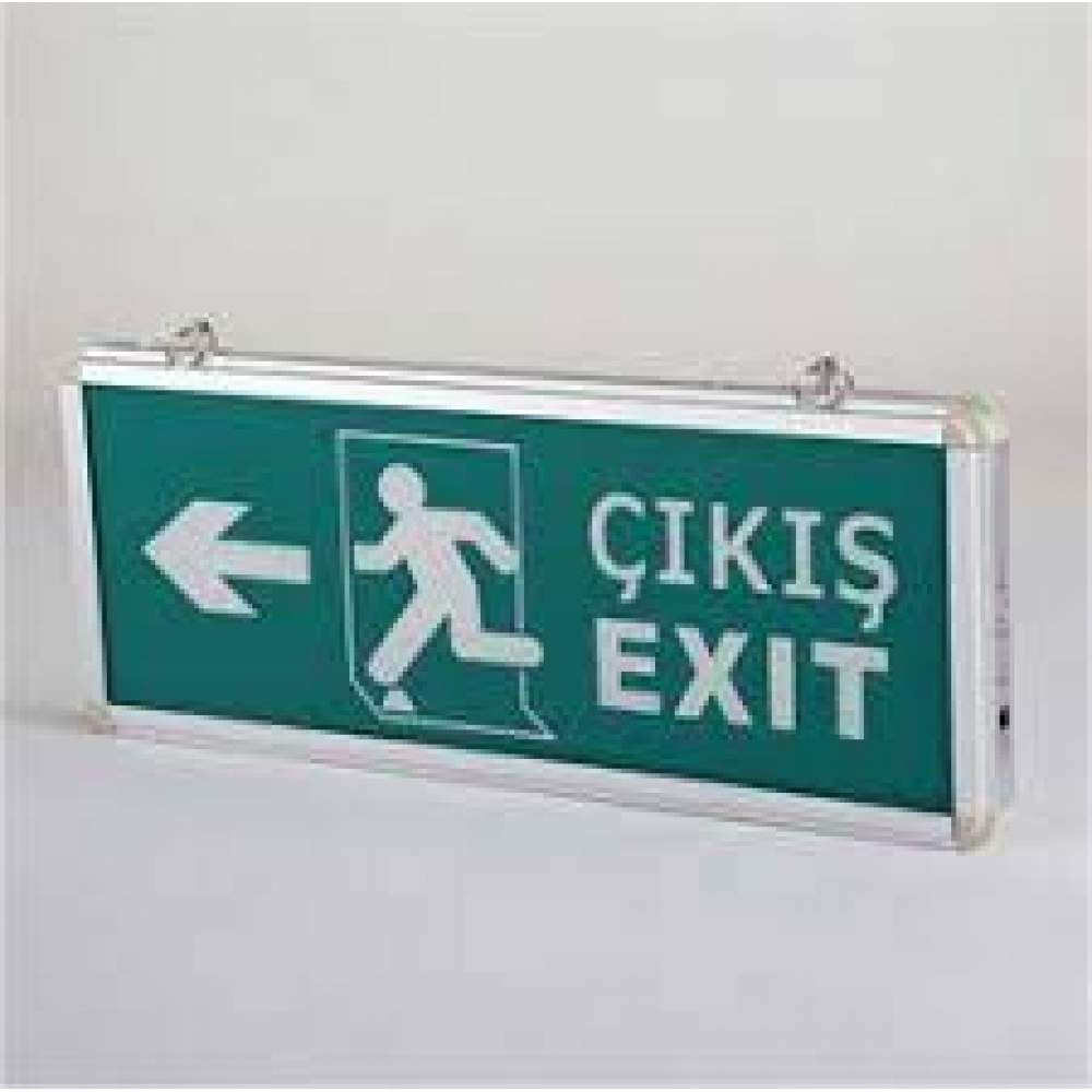 CATA 3W LEDLİ EXIT ÇIKIŞ -SAĞ-SOL ACİL ÇIKIŞ ARMATÜRLERİ ÇİFT YÖNLÜ 3 SAAT ŞARJLI CT-9179