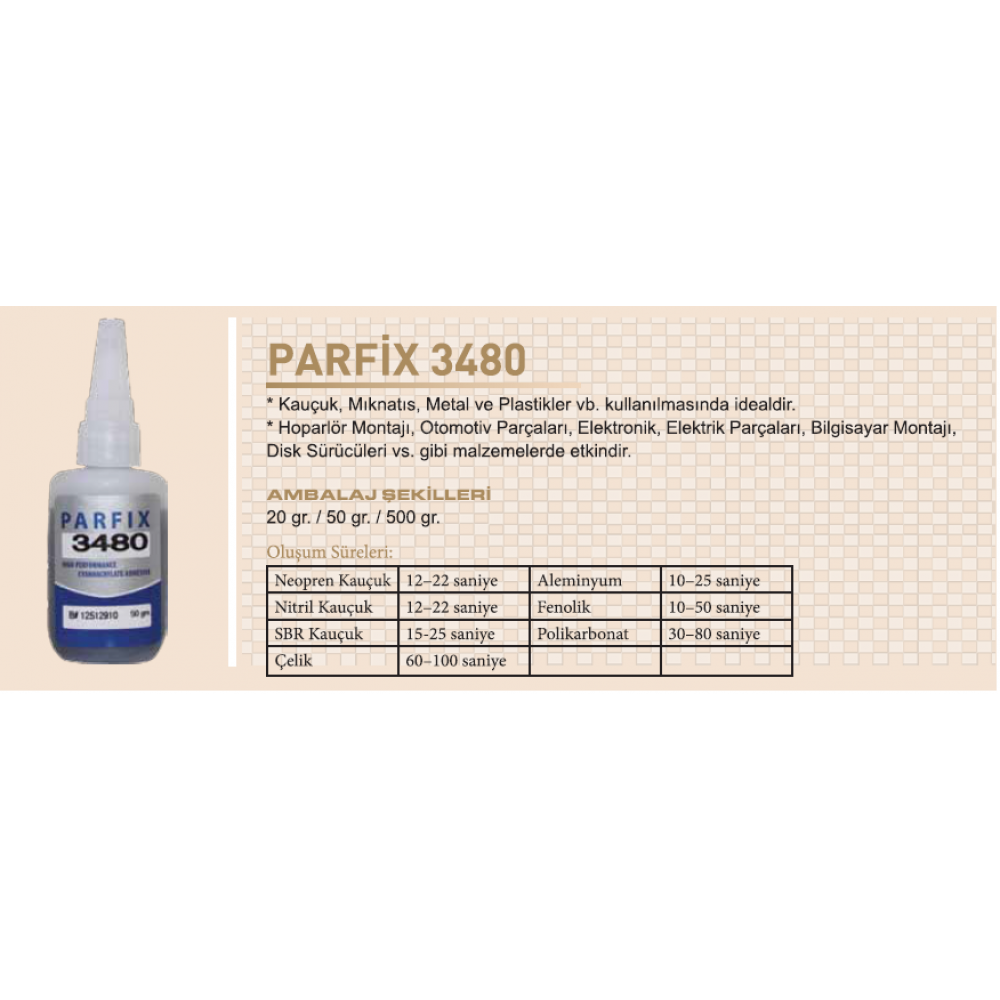 Parfix 3480 Yapıştırıcı 20 gr