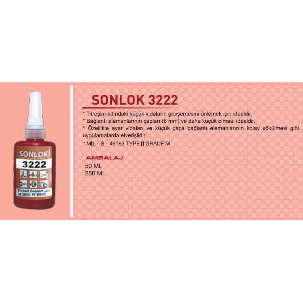 Sonlok 3222 Civata Sabitleyici 50 gr