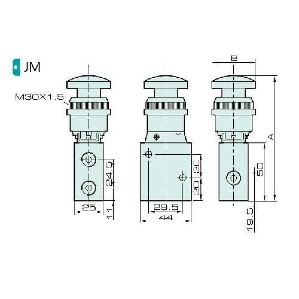 Jelpc 1/4-3/2 Stop Valf JM-06