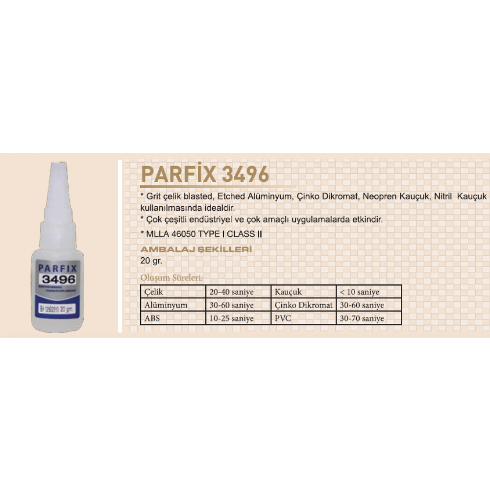 Parfix 3496 Yapıştırıcı 20 gr