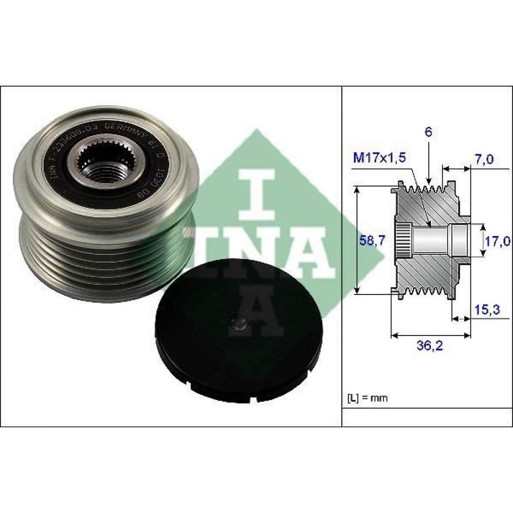 INA 535009810 55293 Dinamo Gergi Rulmanı