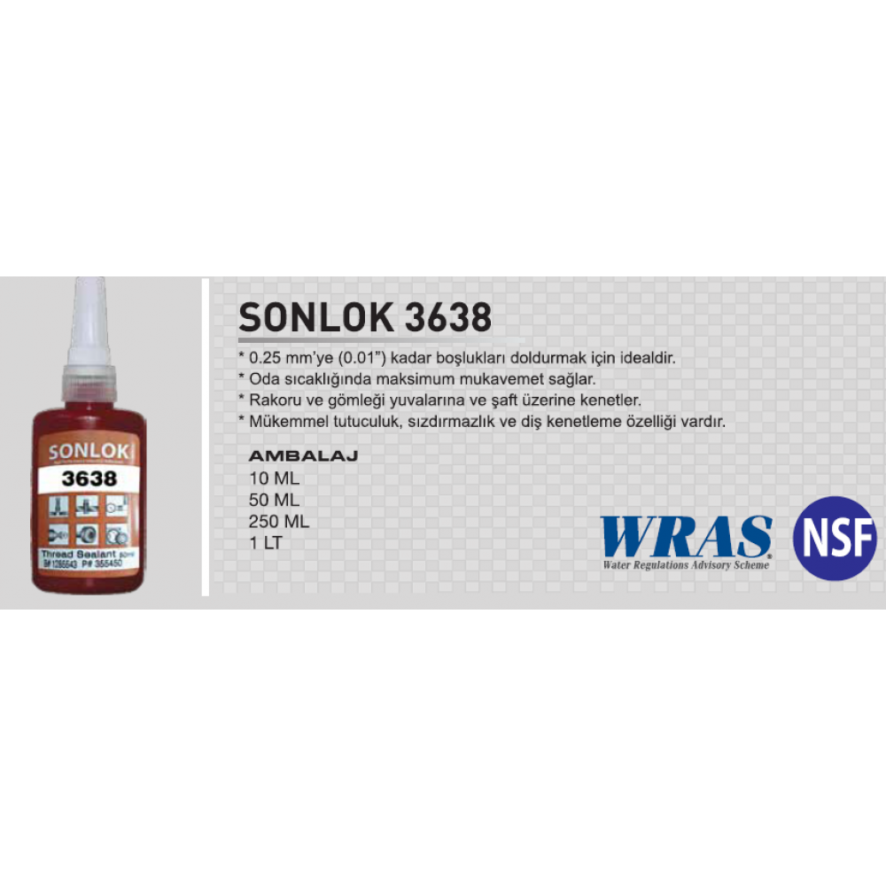 Sonlok 3638 Rulman Kenetleyici 50 gr