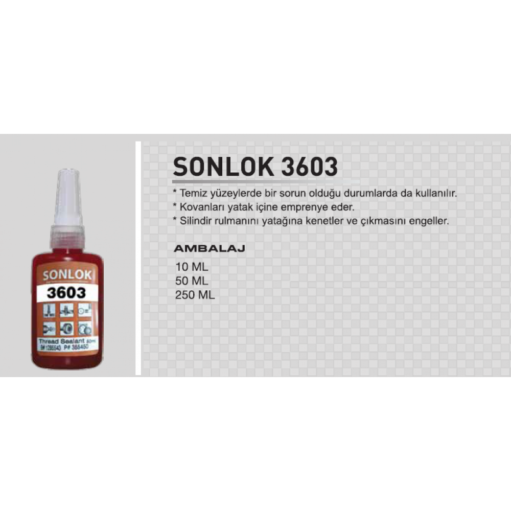 Sonlok 3603 Rulman Kenetleyici 50 gr