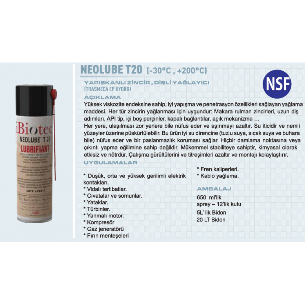 MMCC İbiotec CT20AL Yağlayıcı 650 ml Sprey