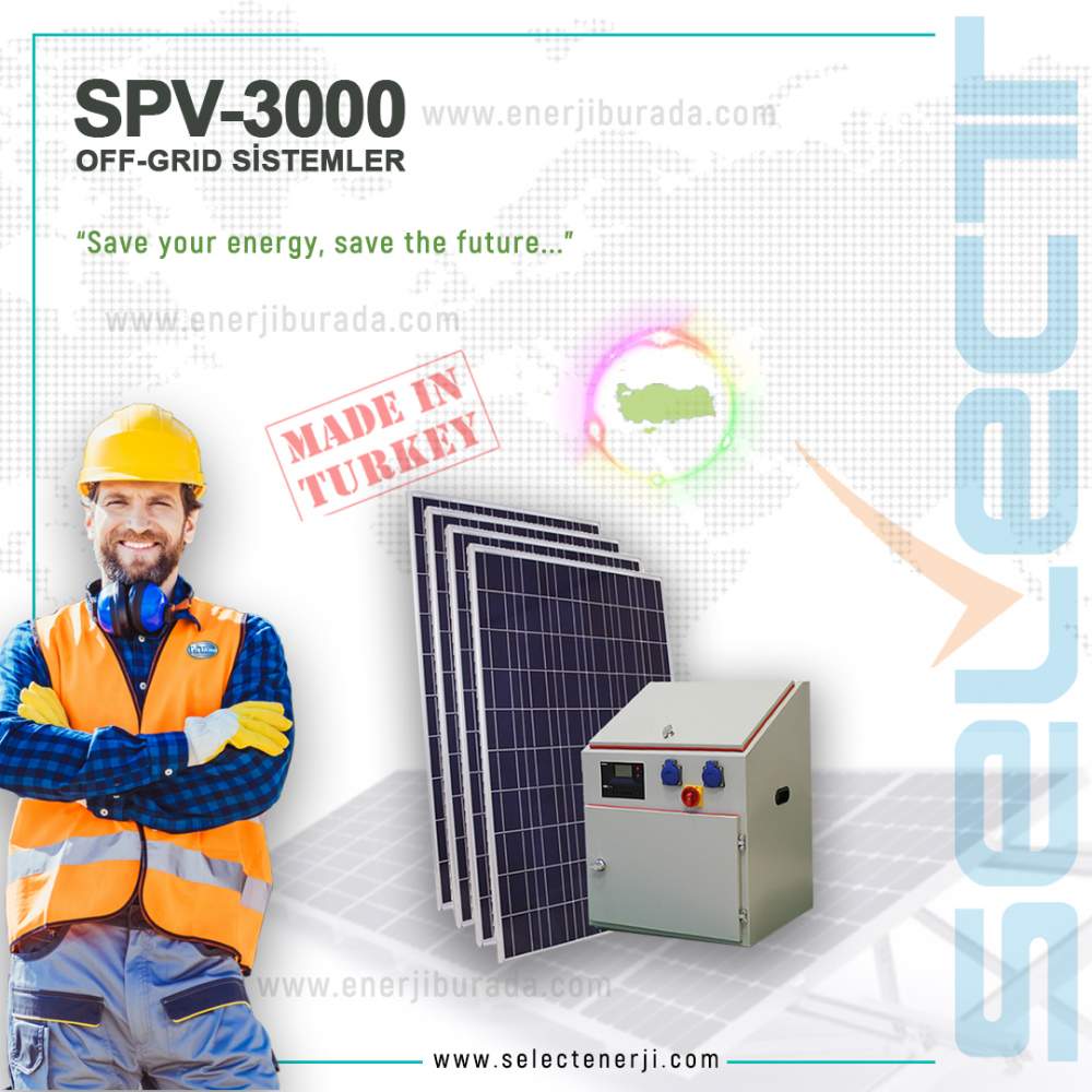 SPV-3000 OFF-GRID 14400W ÇATI TİPİ GÜNEŞ ENERJİ SİSTEMİ