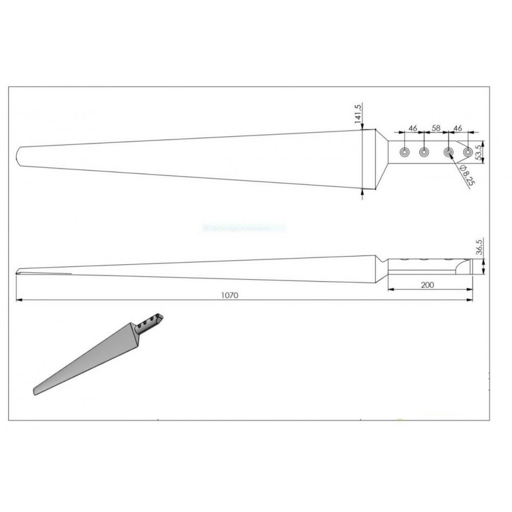 Istabreeze 107 Cm Kompozit Beyaz Kanat - 5 Adet