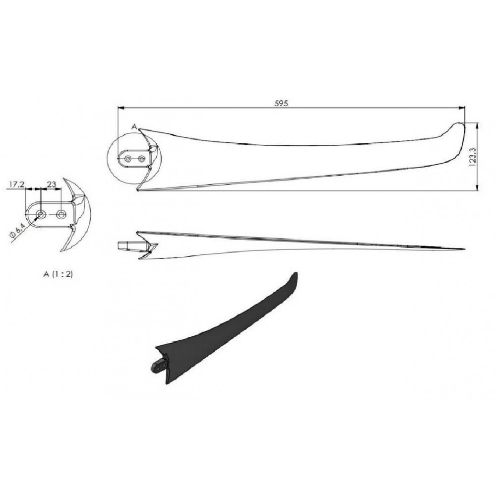 Istabreeze 60 Cm Kanat Seti - Whisper Sessiz Siyah Ø1.25M