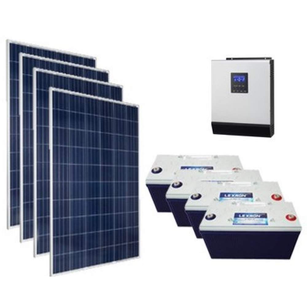 Solar Paket 280 Watt Panel 100 Amper Jel Akü 3 Kva İnverter