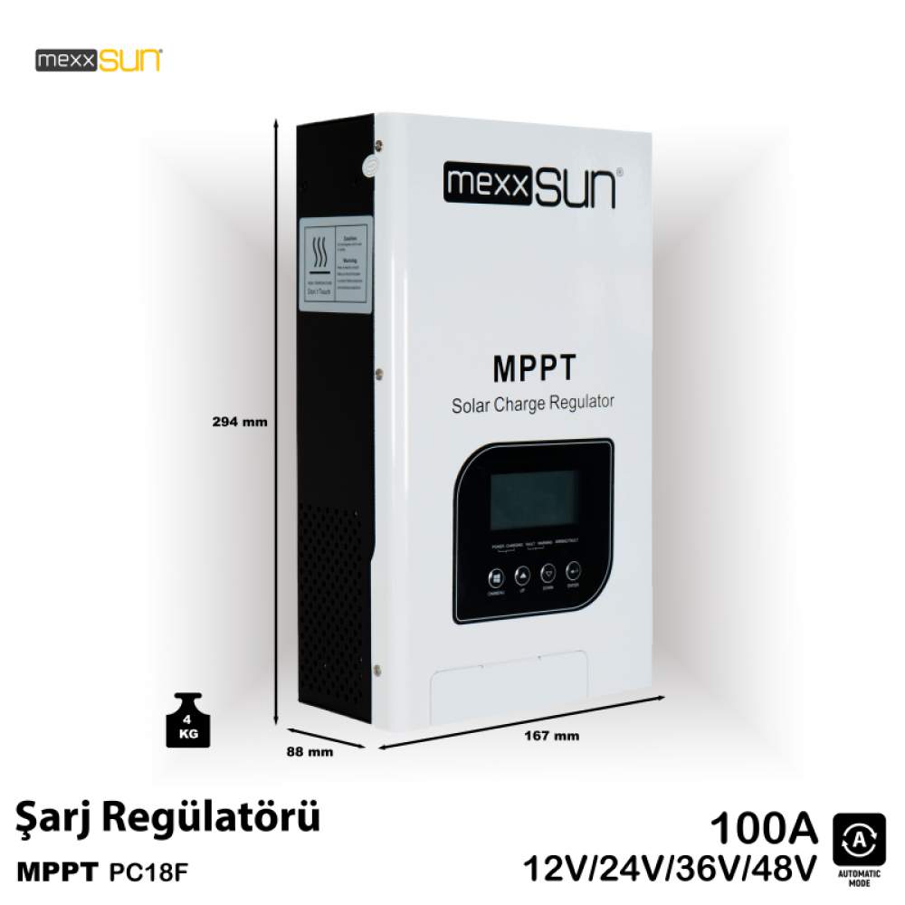 Mexxsun (PC18F) 100 Amper MPPT 12/24/48V Şarj Kontrol Cihazı