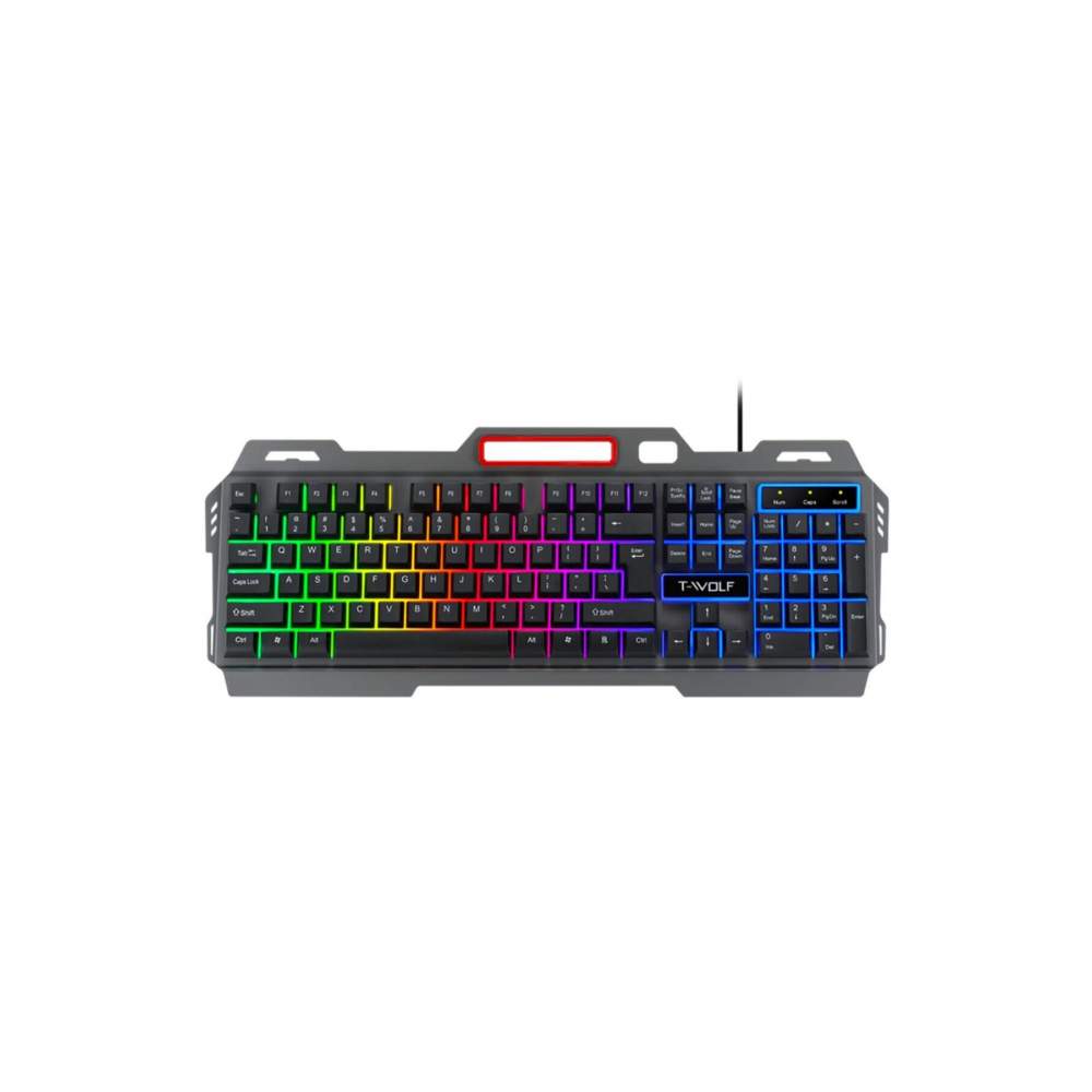 T-WOLF T16 METAL KASA USB Q RGB IŞIKLI OYUNCU KLAVYESİ