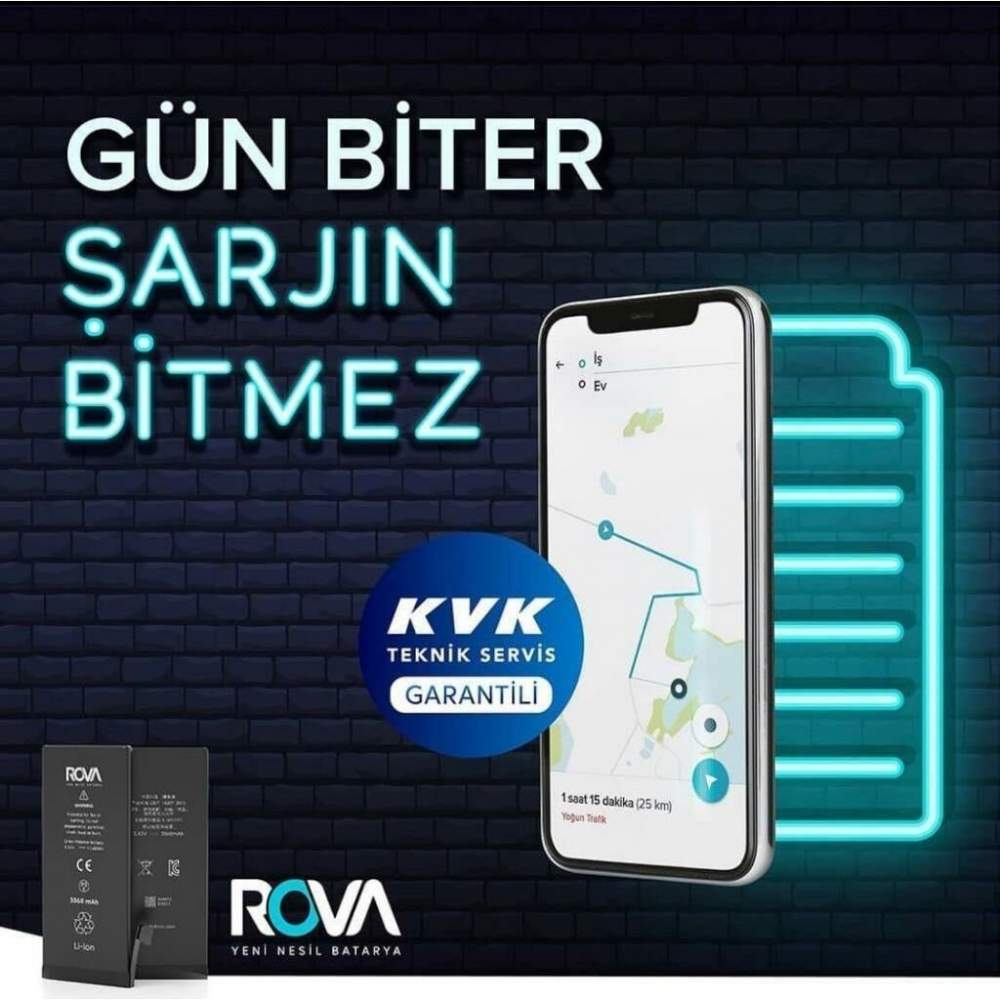 CEP TEL BATARYA İPHONE XR ROVA  GARANTİLİ