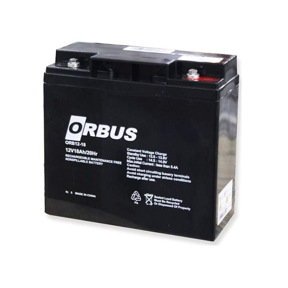 12 VOLT 18 AMPER AKÜ ORBUS-180*76*167 mm-5 kg.