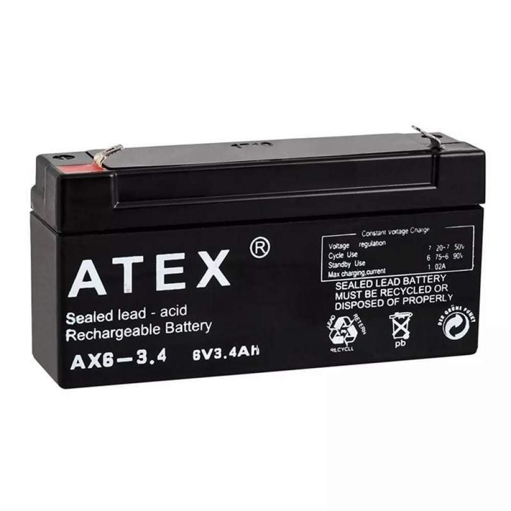 6 VOLT 3,4 AMPER AKÜ ATEX YATAY