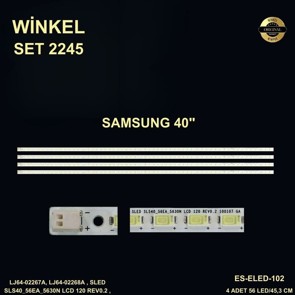 LCD LED-2245 4 LÜ ÇUBUK-40PF8915-40PF7070-40PF8230-40PF9116-E-102-WİNKEL