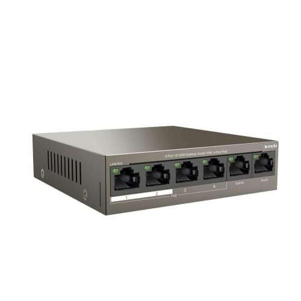 Tenda TEF1106P 6port 10/100 4port PoE+ 2 Port Uplink