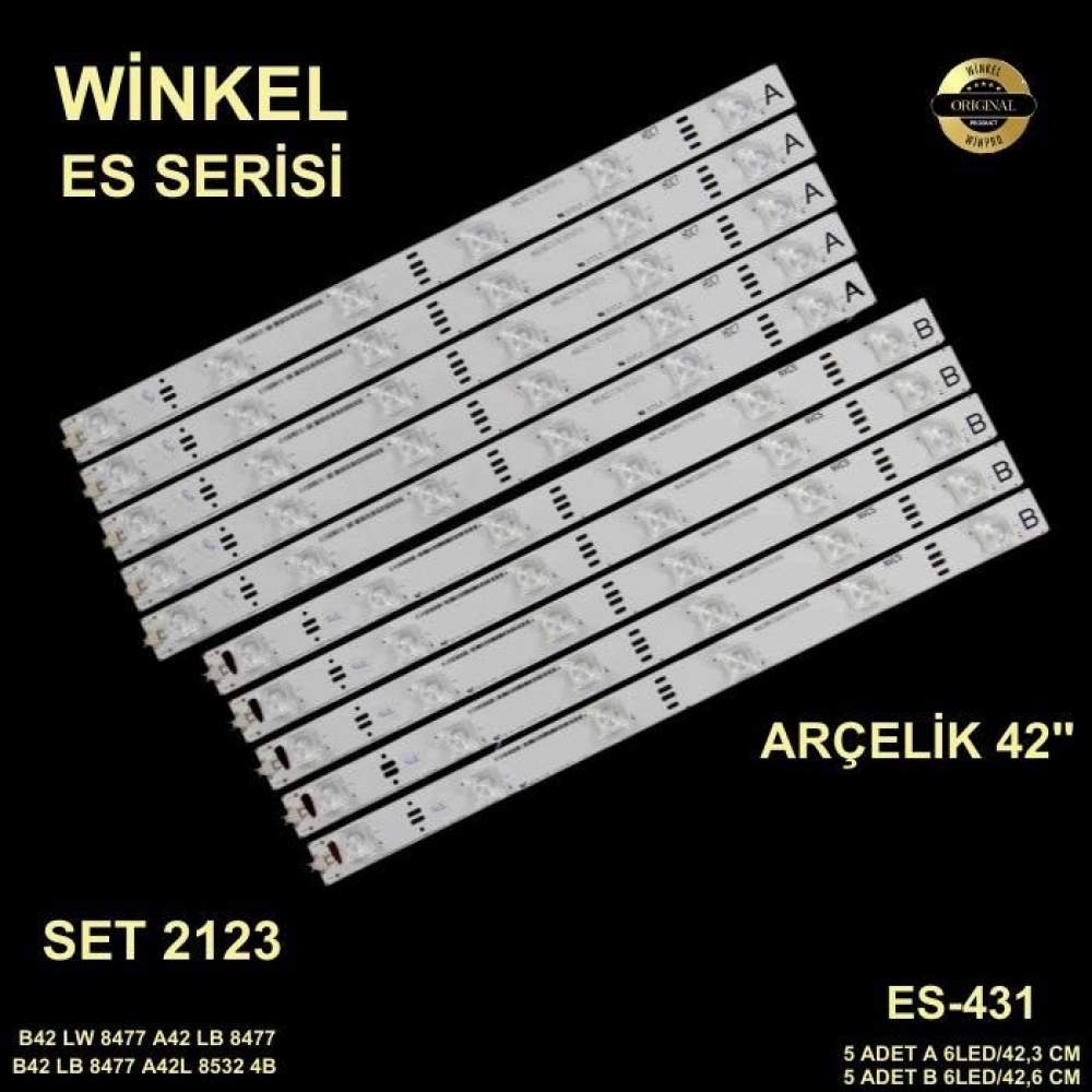 LCD LED-2123 TAKIM 10 LU- B42L8542,ZBA60600-ES431-WİNKEL