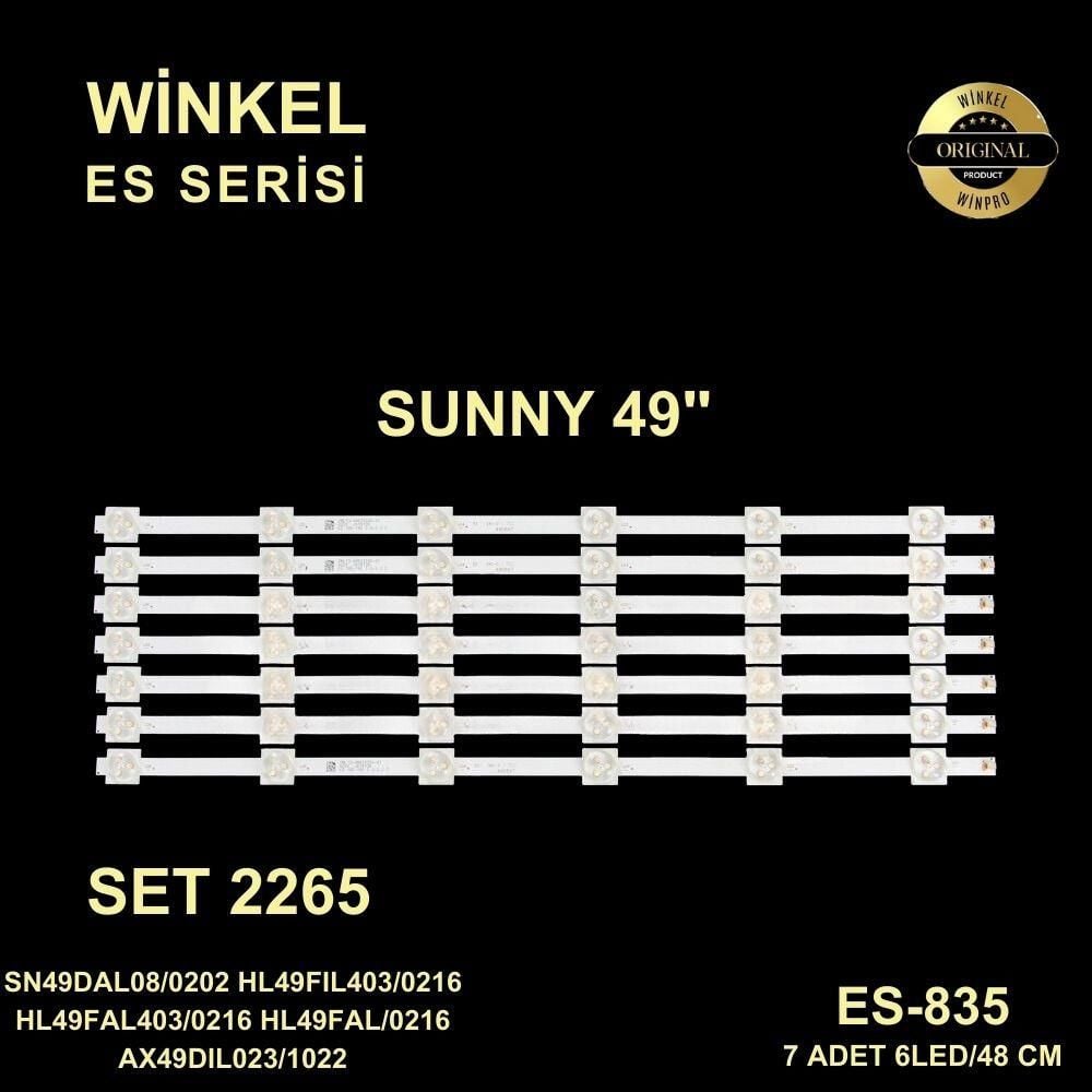 LCD LED-2265 TAKIM 7 Lİ-AX049DLD-AX49DIL075-SN049DLD12AT050-SKYWORTH-C1119-E835-WİNKEL