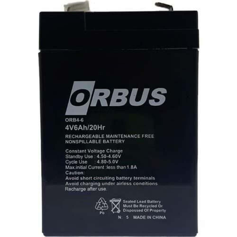 4 VOLT 6 AMPER AKÜ ORBUS 10X7X4.5-632 GRAM