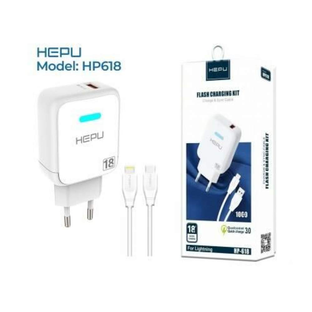 HEPU HP-618 18 WATT ŞARJ SETİ İPHONE