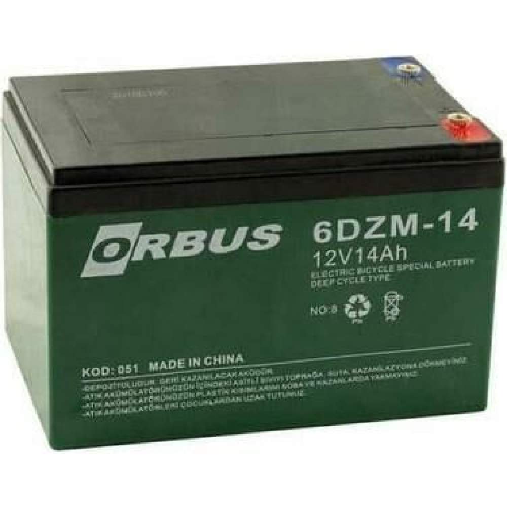 12 VOLT 14 AMPER AKÜ JEL ORBUS-150*97*95 mm-4,3 kg.