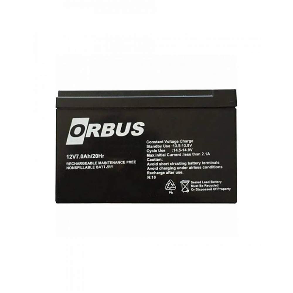 12 VOLT 7 AMPER AKÜ ORBUS 151x65x94-1976 GRAM