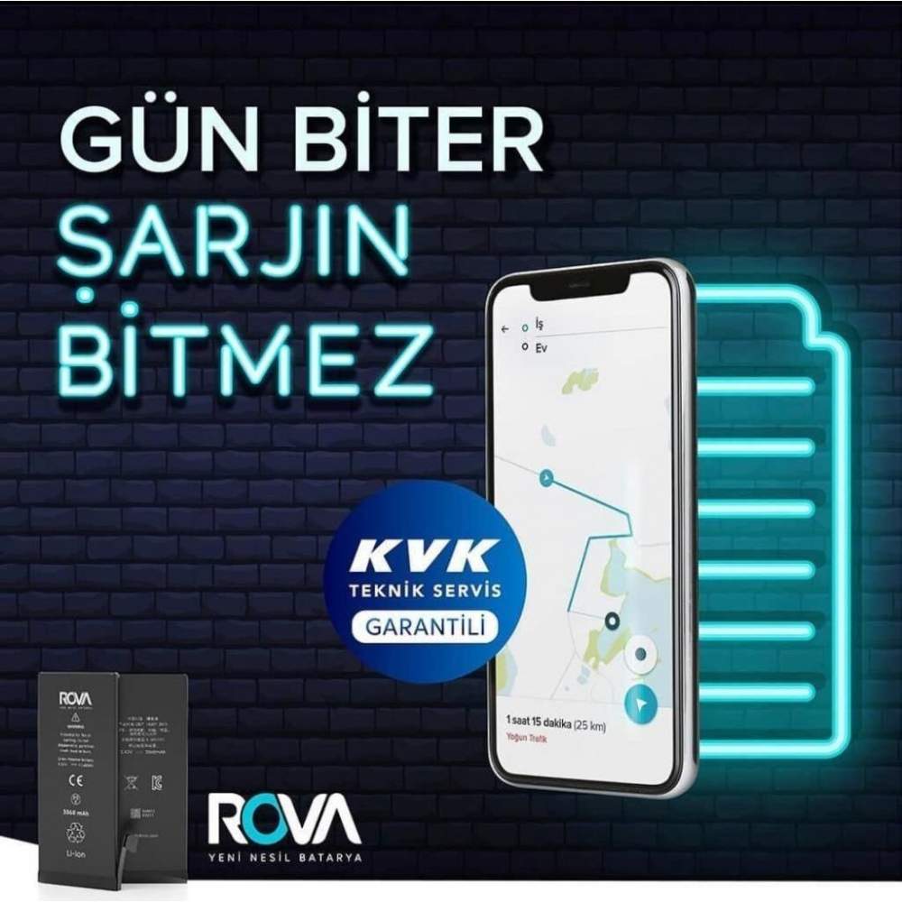 CEP TEL BATARYA İPHONE XS ROVA  GARANTİLİ