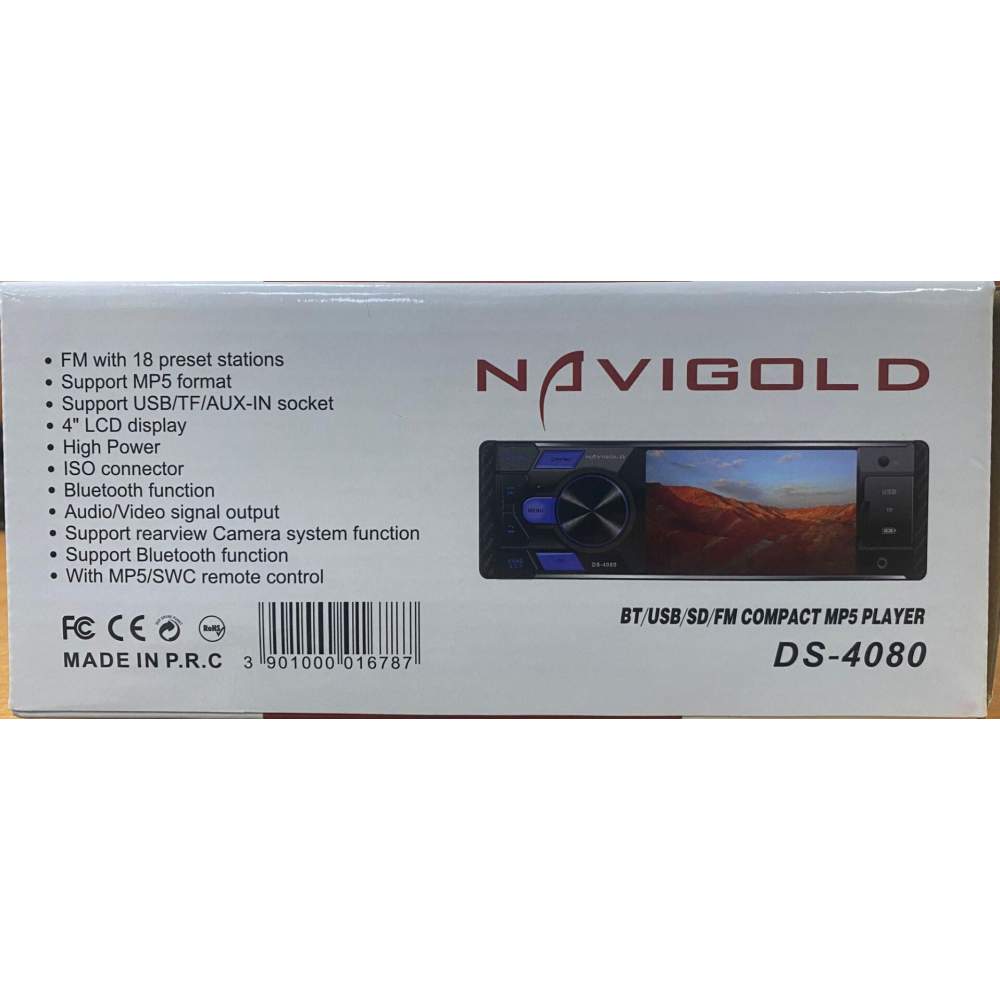 NAVIGOLD DS 4080 4'' EKRANLI USB BLUETOOTH KAMERA DAHİL VİDEO OTO TEYP