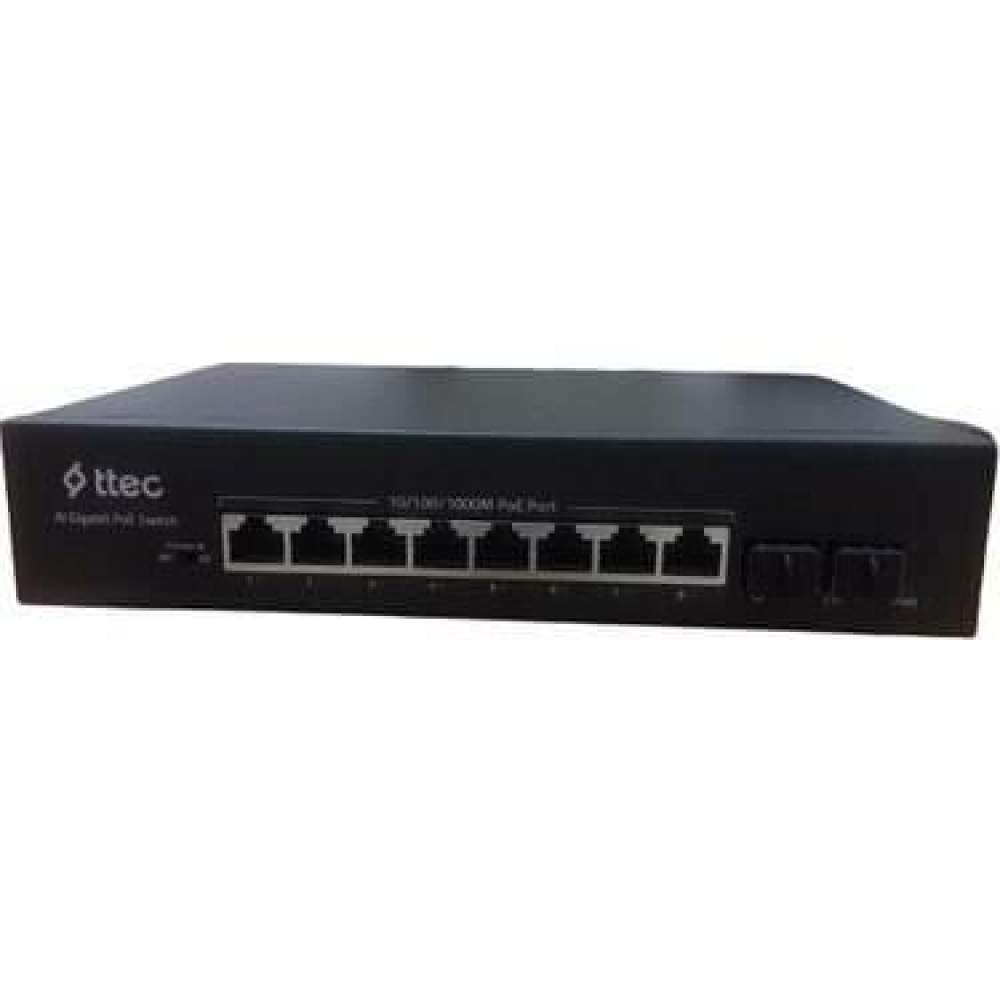 ttec 10120P 8 Portlu, 10/100 Fast Ethernet, Tak Çalıştır Switch, 2 Fast Ethernet POE