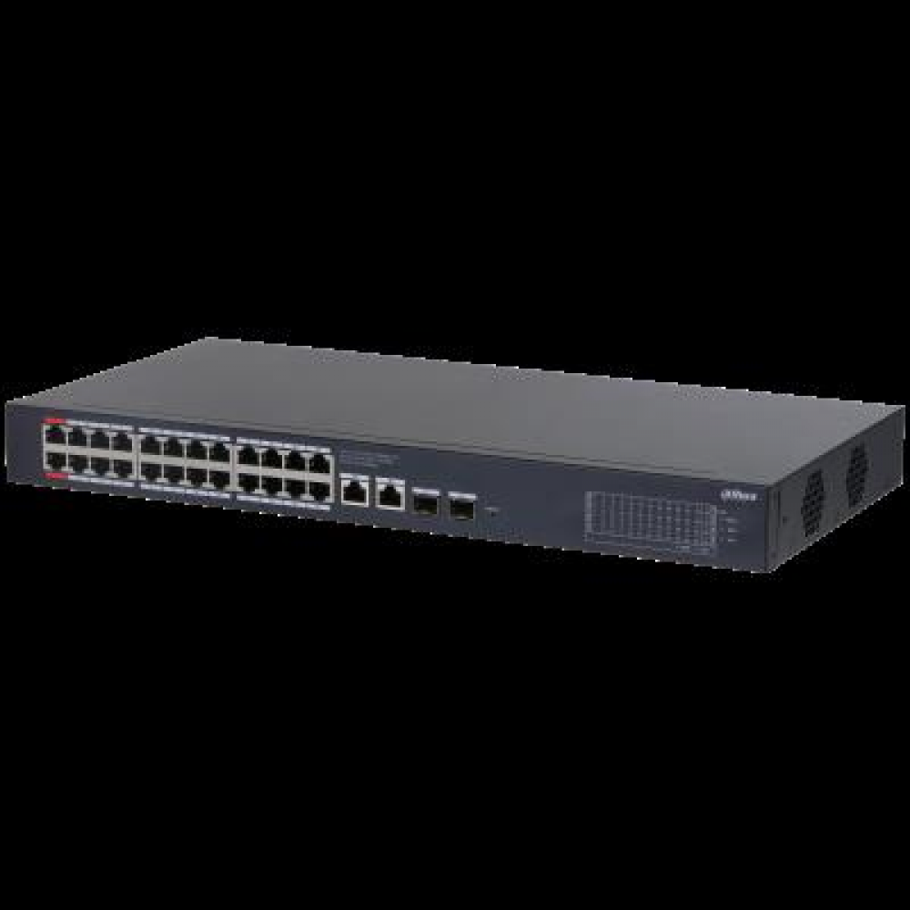 DAHUA CS4228-24GT-240 24 GE PoE + 2GE SFP Port 2XRJ45 1000MBPS Uplink 240Watt Switch