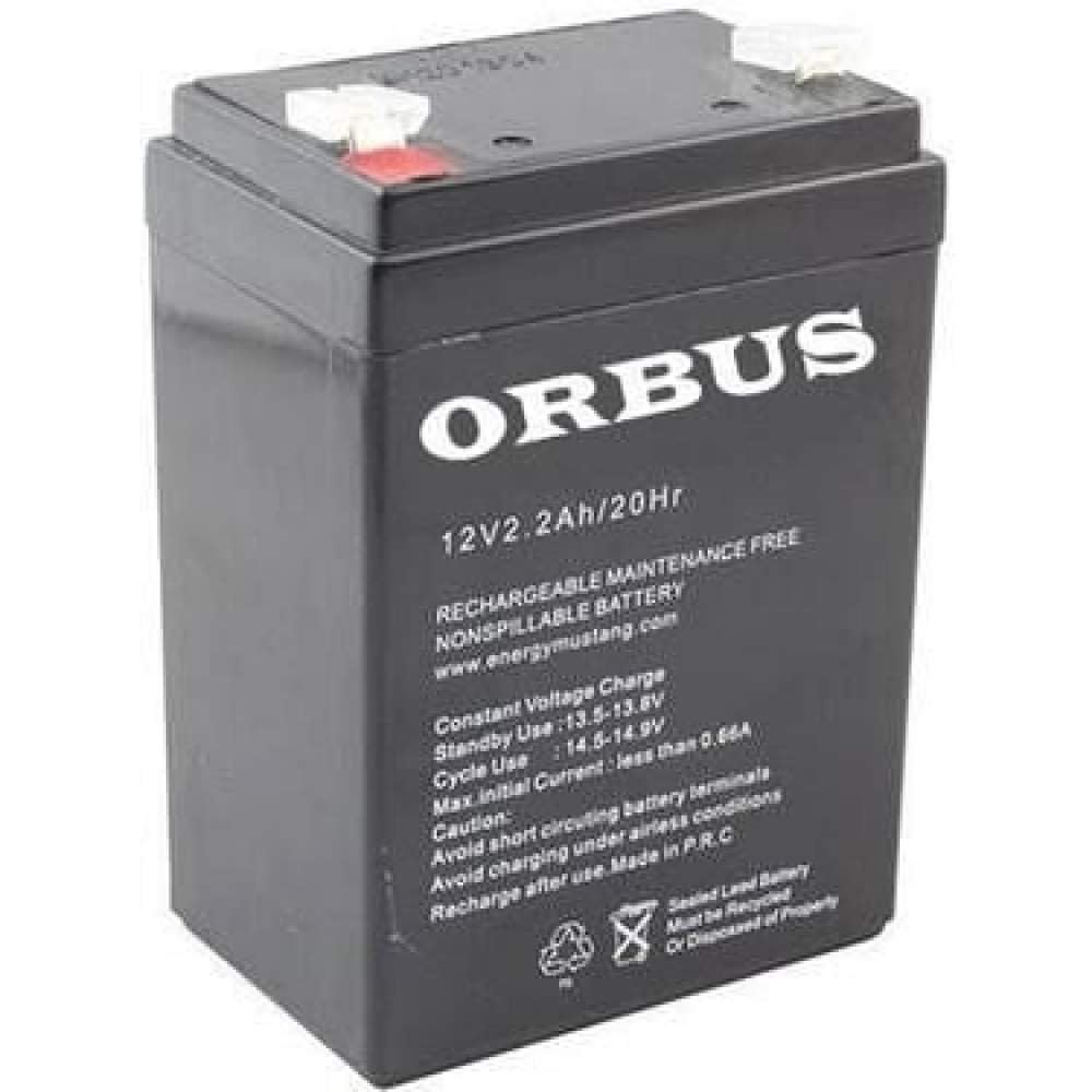 12 VOLT 2.2 AMPER DİKEY AKÜ ORBUS-70*46*101 mm-950 GRAM