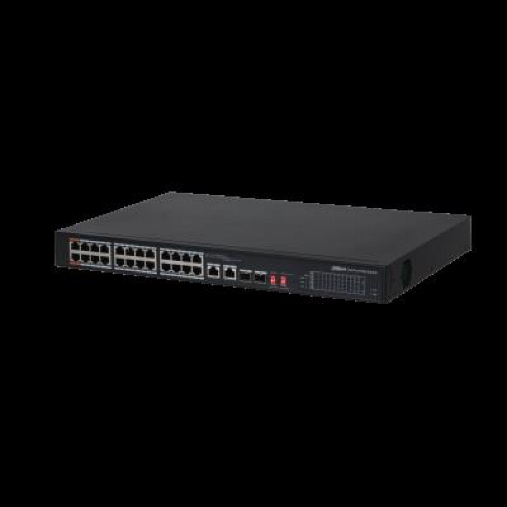 Dahua PFS3226-24ET-240 24 Port PoE Switch (24FE PoE + 2GE SFP Kombo, Toplam 240W PoE