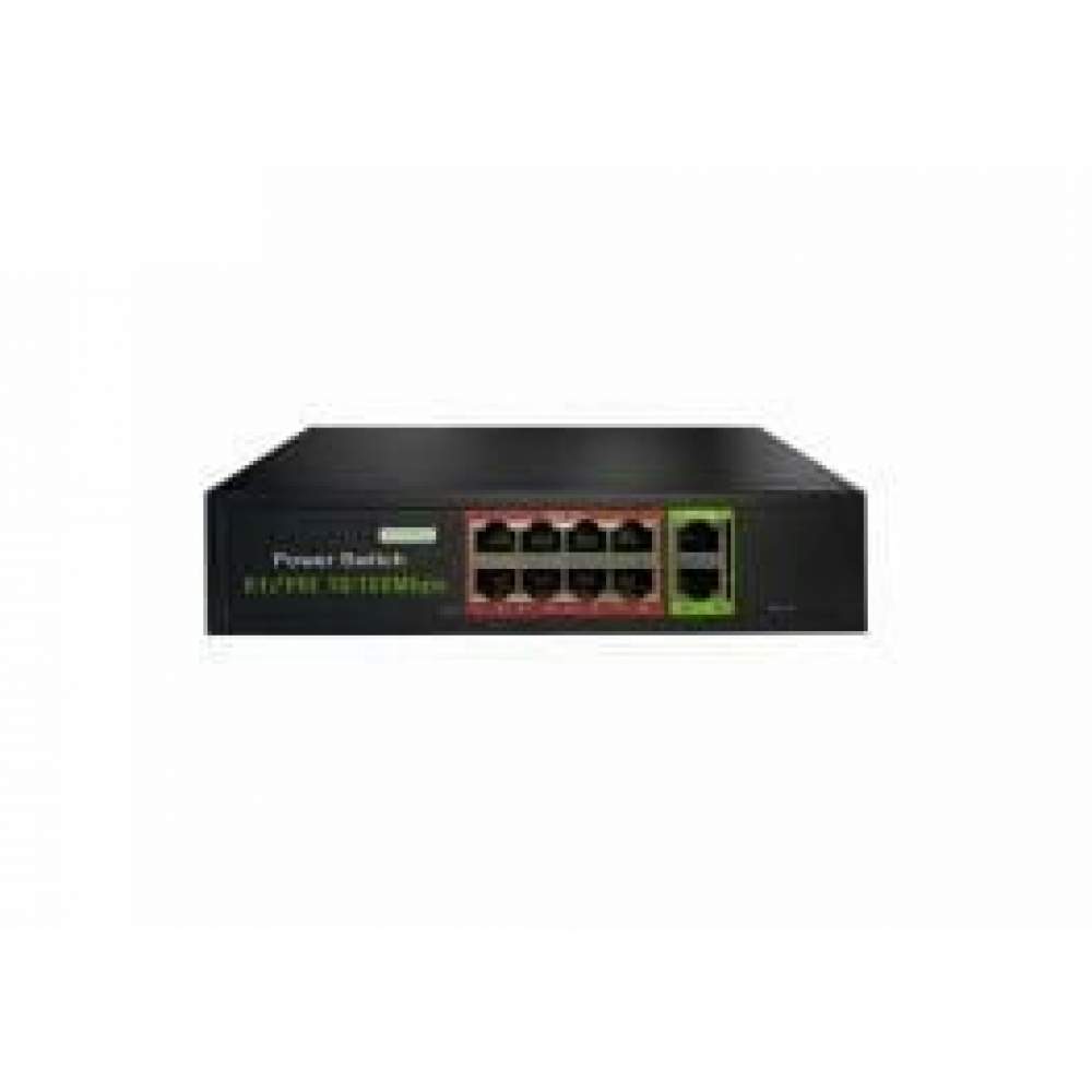 URANIUM POE-G8002-96W 8 PORT 100-1000 GIGABIT + 2 PORT GIGABIT RJ45 UPLINK POE SWITCH