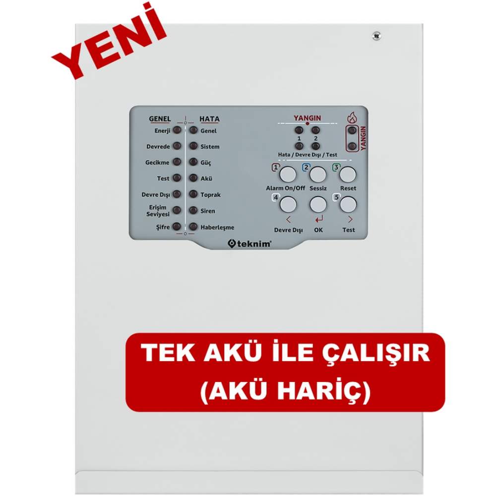 Teknim 2 Bölgeli Konvansiyonel Yangın Alarm Paneli