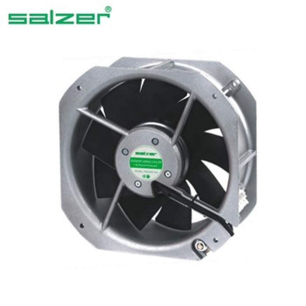 Salzer PD200M-220 225X225x80 220V AC Rulmanlı Metal Ball Kare Fan