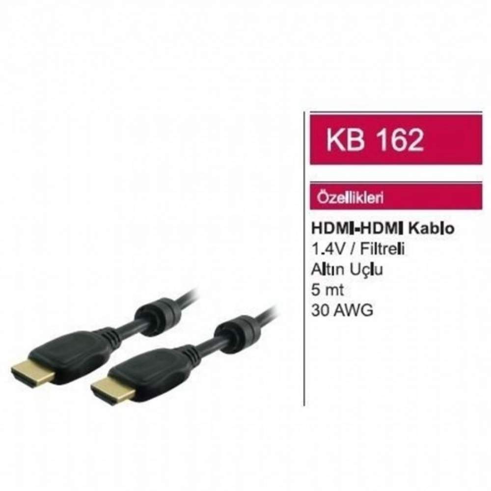 HDMI -HDMI 1.4 V FİLTRELİ ALTIN UÇLU KABLO 30 AWG 5 MT