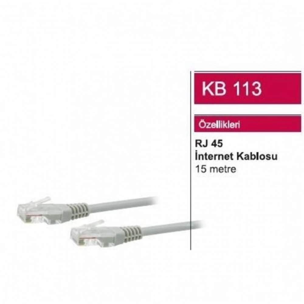 RJ 45 İnternet Kablosu  15 MT KB 113A