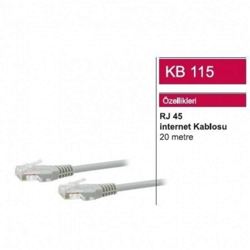 RJ 45 İnternet Kablosu  20 MT KB 115A