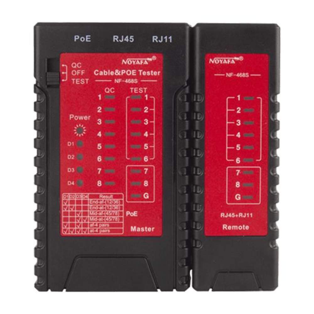 NF-468S RJ45/RJ11/POE Kablo Test Cihazı