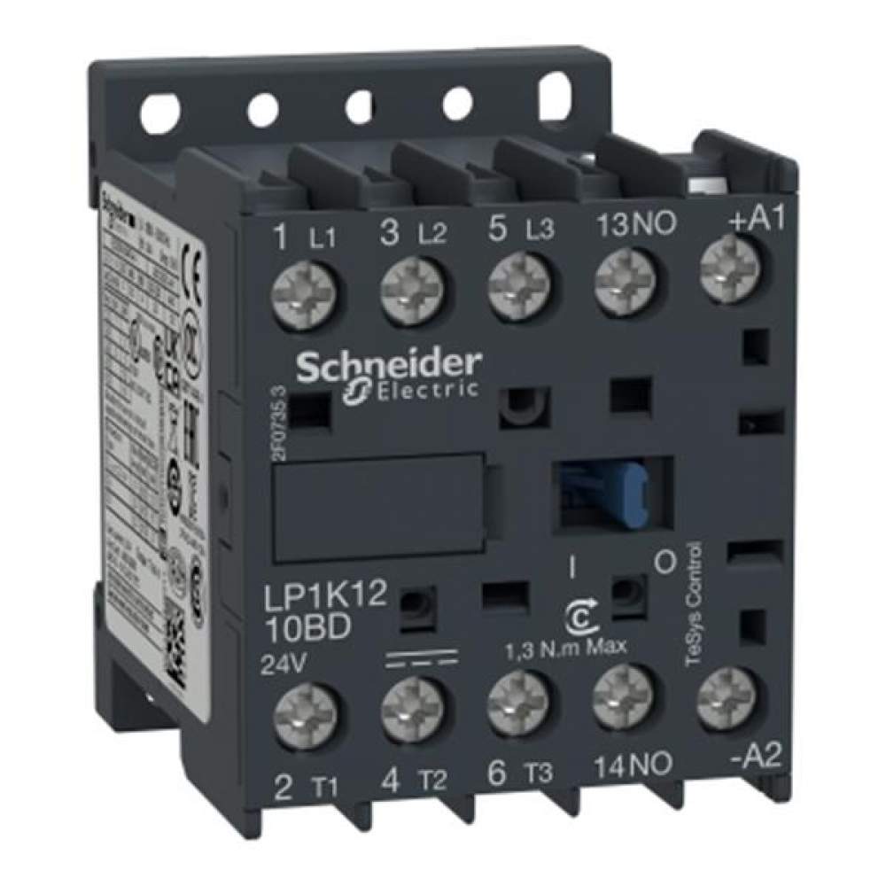 Schneider Electric LP1K1210BD -Tesys K Kontaktör 3P 12A AC3 24VDC 1NA