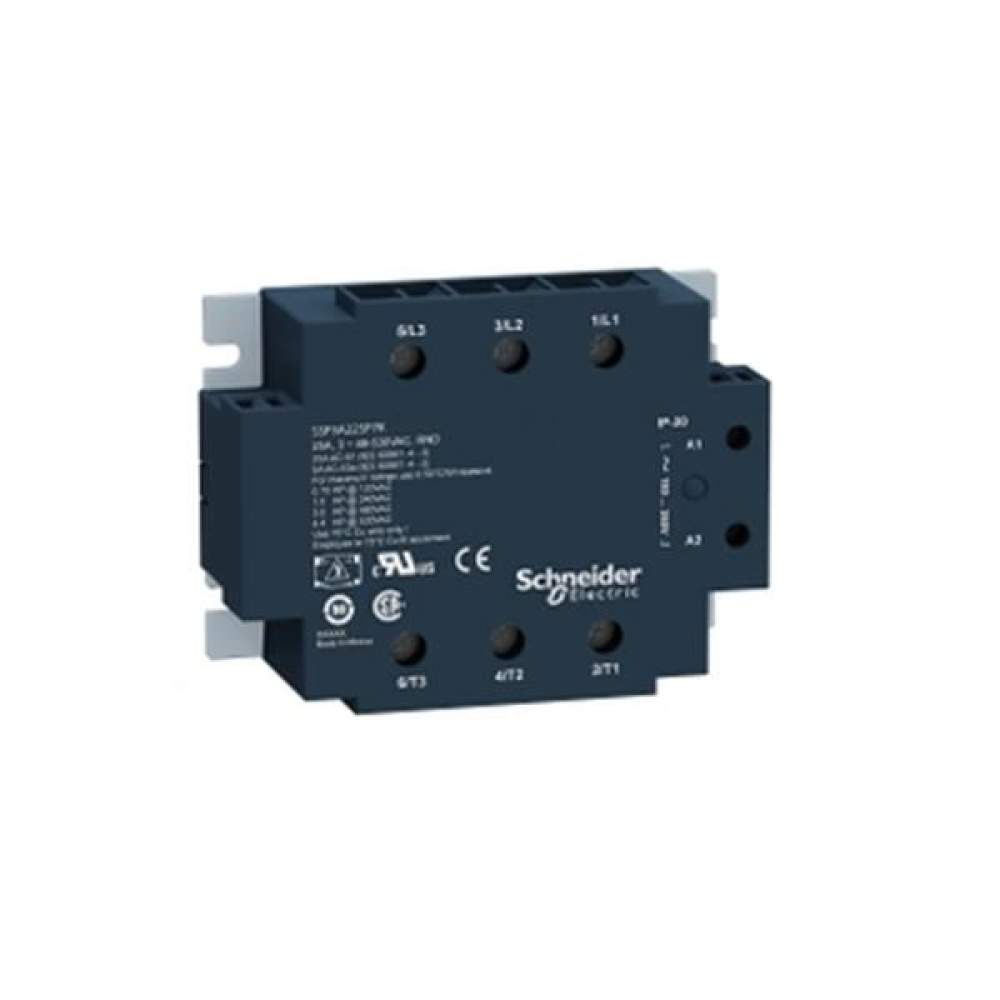 Schneider Electric , SSP3A250BDT , Solid State Relay, Harmony, 50A, Panel Mount, Zero Voltage Switching, Thermal Pad, İnput 4…32V DC, Output 48…530V AC